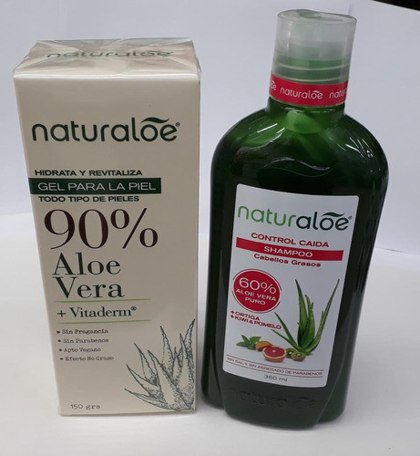 Pack Naturaloe Duo Shampo Puro Aloe +gel Para La Piel 1