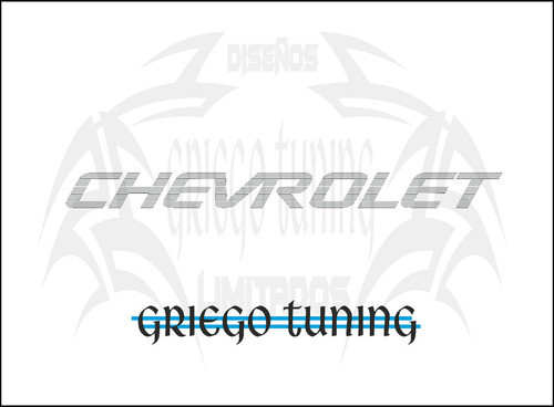 Tun  / Vinilo / Adhesivo Para Camioneta Chevrolet Corsa. 1