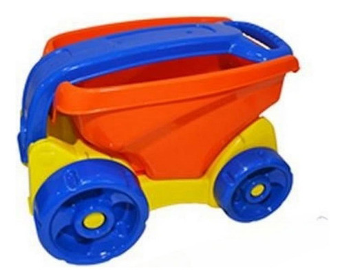 Carrito De Arrastre Playero Grande 35 Cm Plastico Duro 0