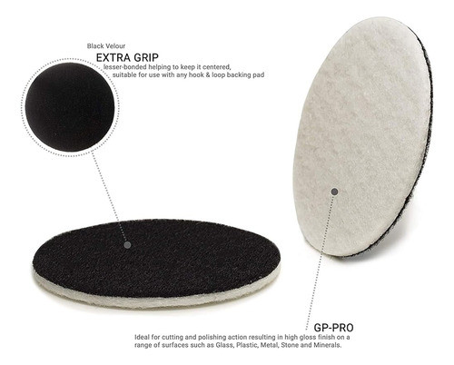 Juego De Almohadillas De Pulido De Fieltro Gp11007 Para Puli 1