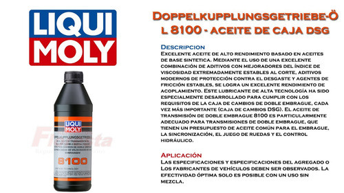 Aceite Para Caja Dsg Liqui Moly 1 Litro 8100 Repuestos Floresta 1
