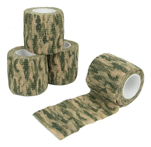 4 Rollos De Cinta Loogu P/camuflaje Autoadhesiva - Bosque 0