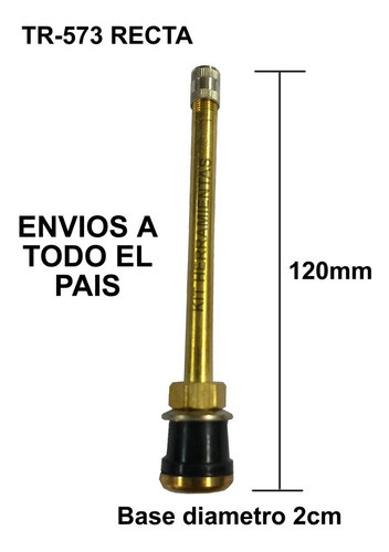 Valvula Camion Sin Camara Tr573 Recta Larga X 4 Unidades 1
