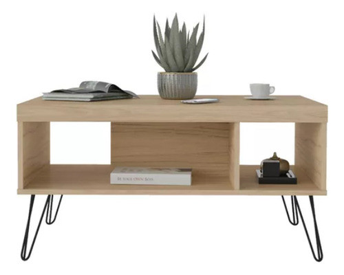 Mesa De Living Mesa Ratona Diseño Elegante Moderno Marron 0