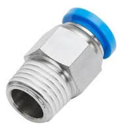Conector Recto Neumático Rosca Macho 1/4 X P/ Tubo 1/2 1