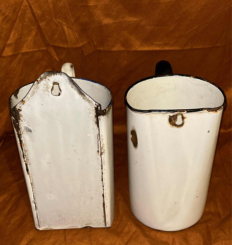 Instrumentos Médicos Antiguos Esmaltados Precio X Los 2 1