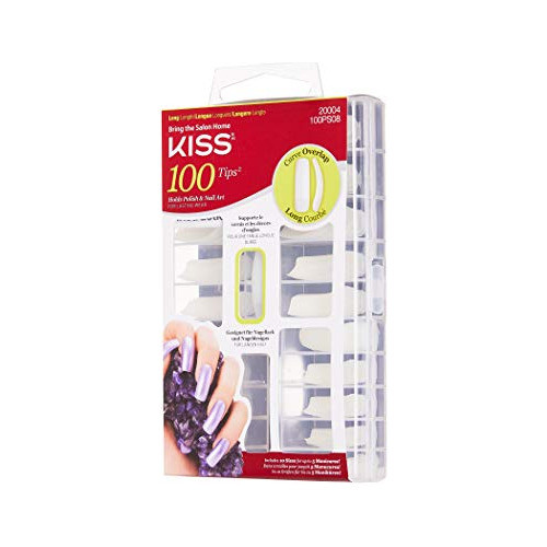 Kiss - Uñas Largas Superpuestas Curvas De 100 Puntas 100ps08 1