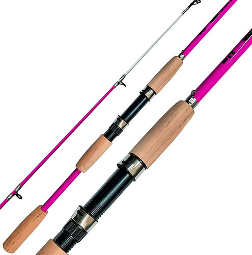 Caña De Pescar 2.10m Rosa Pesca Variada 2 Tramos Maciza 0