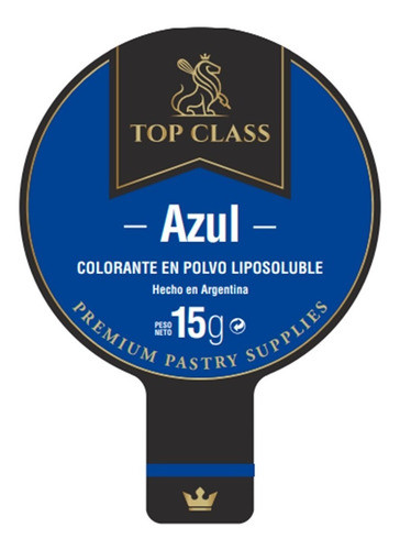 Colorante Liposoluble En Polvo Azul 15gr / 50cc Top Class 0