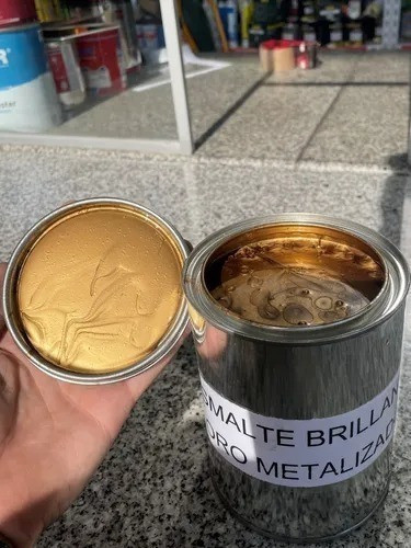 Sintetico Oro Dorado Metalizado Brillante 1 Litro 0