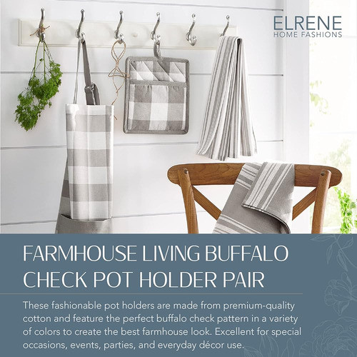 Elrene Home Fashions Farmhouse Living Buffalo-check Pot-hold 1