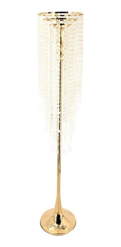 Pedestal Con Caireles   25cm X 1,69 Mts     Dorado 0