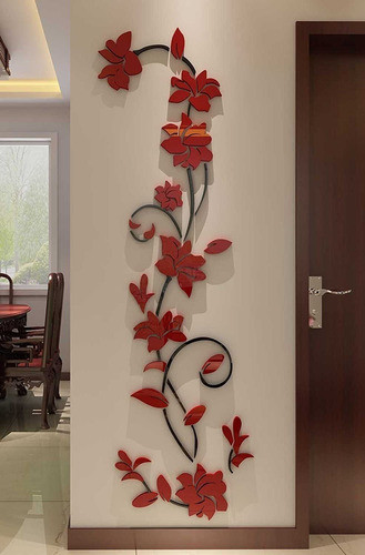 Mural Vinilico 3d Rattan De Flores En 178 X 56 Cm Vertical 0