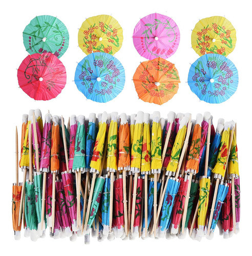 Sombrillas Para Cócteles Y Decoraciones Tiki De 144 Unidades 0