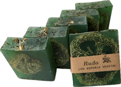 Jabones Artesanales Ruda Con Esponja Vegetal 6u. 0