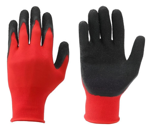 Pack X 12 Guante De Trabajo Talle 10 Rojo 0