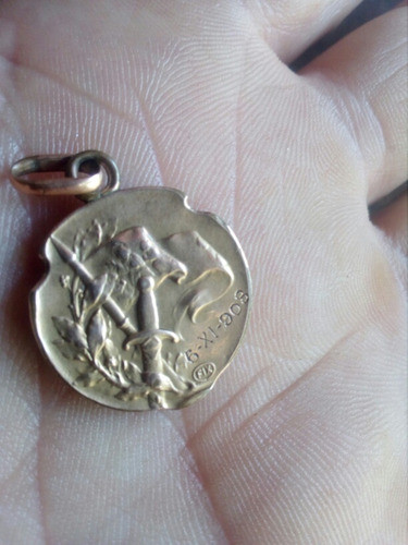 Antigua Medalla Jabanne Sellada Oro Fix 1