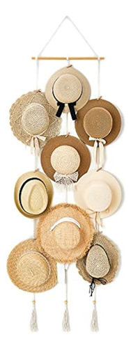 Mkono Hat Rack Hat Hangers Para Pared Boho Caps Storage Disp 0