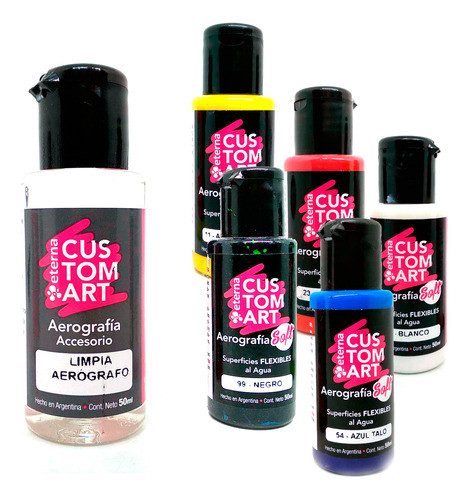 Eterna Custom Soft Set Colores Primarios Limpiador Aerografo 0