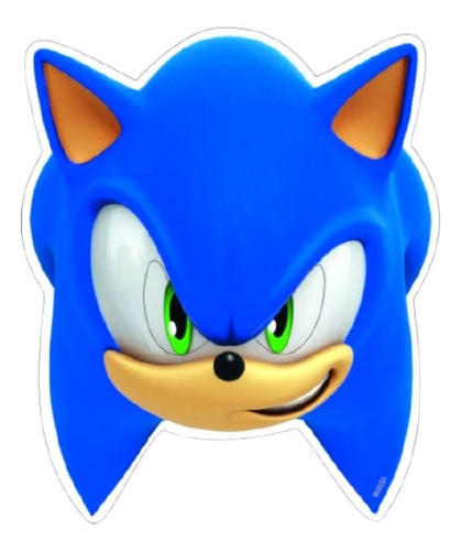 Antifaz Sonic Cartón Cotillón X 16 Unidades 0