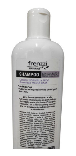 Shampoo Arándanos Sin Sulfatos Frenzzi 350ml Nuri-hidratante 1