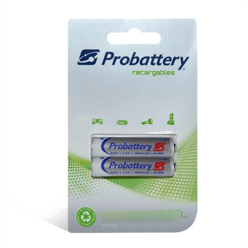 Combo X 2 Blister Pilas Aaa Probattery 1000mahx2u Recargable 1