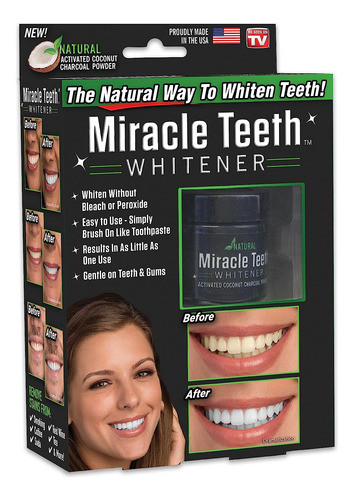 Blanqueador Dental De Coco Orgánico 20g 0