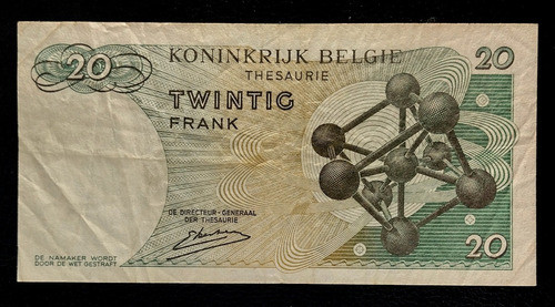 Bélgica Billete 20 Francos 1964 Exc Pick 138 1