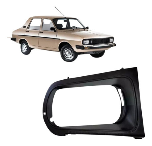 Aro Optica Faro Renault R 12 Negro Derecho 0