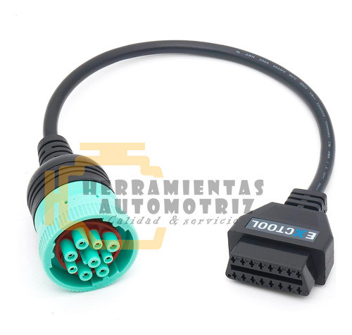 Cable Adaptador Obd2 De 9 Pines A 16 Pines Para Camiones 0