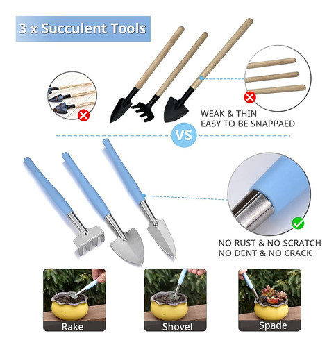 ~? Excvalues 23 Pcs Herramientas Suculentas, Mini Herramient 1