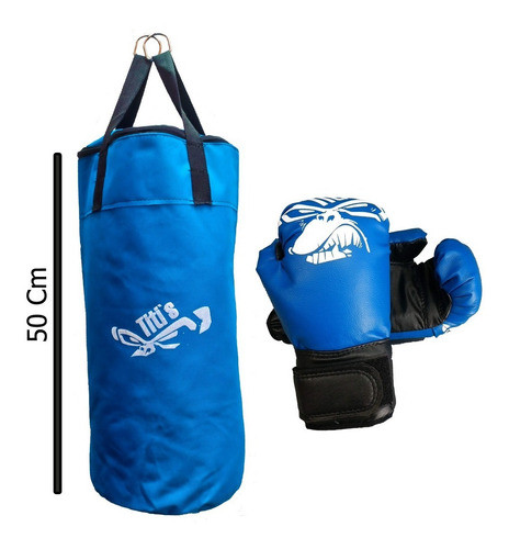 Kit Niños Bolsa Boxeo De 50cm + Guantes Box Junior Titi´s 0