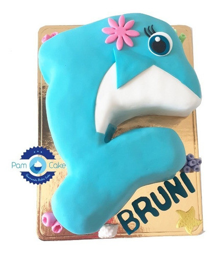 Torta Artesanal Delfín Tallada Mar Peces 0