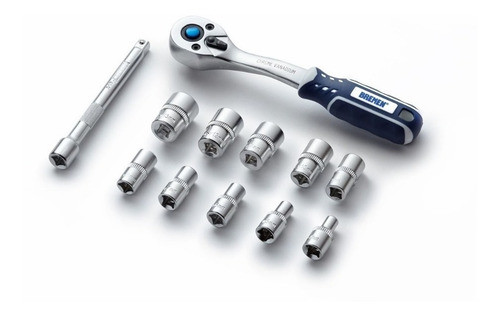 Juego Bocallaves Y Puntas Portatil 1/4 12 Piezas Bremen 6656 1