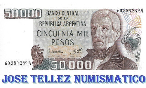 Bottero 2498 $ 50000 Pesos Ley 18188 Serie A Mb Palermo 0
