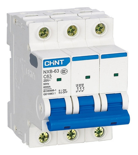 Llave Térmica Tripolar 3x63amp Termomagnético 63amp Chint 0