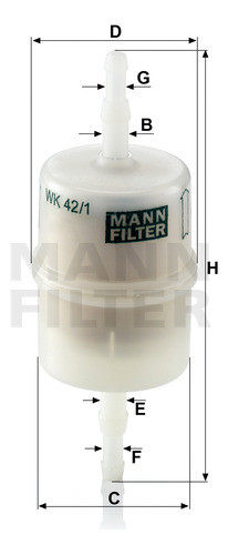 Filtro De Combustible Mann Filter Para Ford Taunus 79/84 0