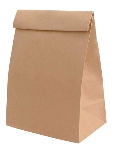 Bolsa De Papel Delivery 105 26x40x17.5 Cm X100 Color Kraft 0