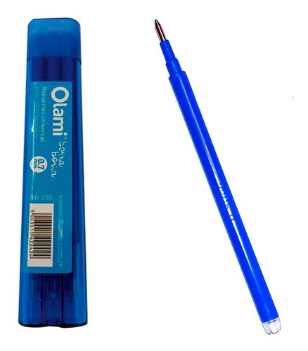 Repuesto Tinta Roller Borrable Olami Set 6 Cartuchos Escolar 0