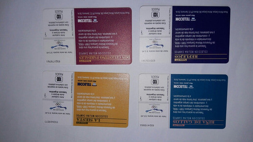 Set 4 Tarjetas Telecom Coleccion Molina Campos 1