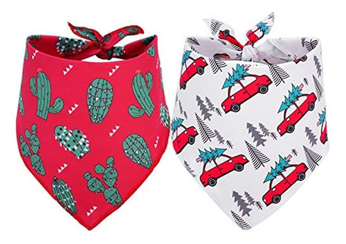 Boombone Christmas Dog Bandana Paquete De 2 - Bufanda Triang 0