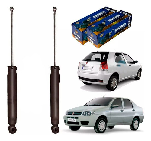 Kit 2 Amortiguador Trasero Record 4747 Fiat Siena Fire 2010 0
