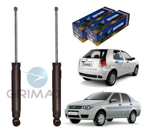 Kit 2 Amortiguador Trasero Record 4747 Fiat Siena Fire 2010 1