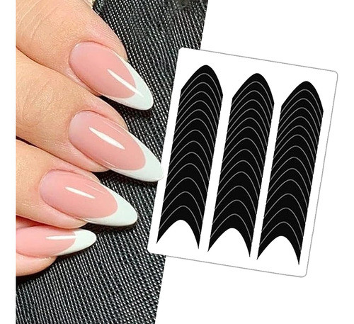 1512 Pcs French Tip Nail Guides, Autoadhesivo French Smile M 0