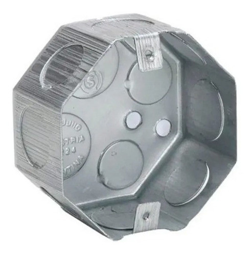 Pack X 10 Caja Luz Chapa Octogonal Para Embutir 9 De Julio 0