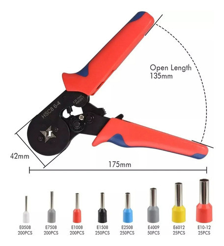 Kit De Terminales Eléctricos Y Pinza 1200 Pcs Electroimporta 1