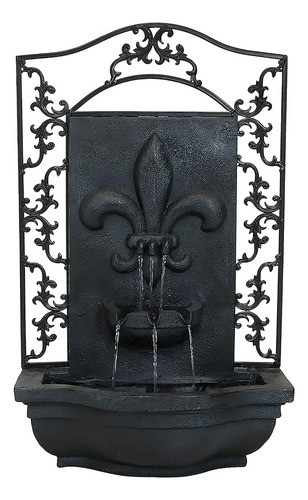 Sunnydaze French Lily Outdoor Wall Water Fountain - Cascada 0