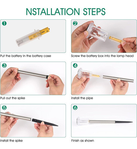 Luces Solares De Camino Eyrosa, Paquete De 12 Luces Solares 1