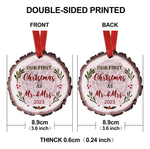 Adorno De Primera Navidad Casado 2023, Adorno De Nuestra Pri 1