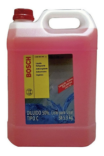 Liquido Bosch Refrigerante Organico Rojo Ford 5 Litros 0
